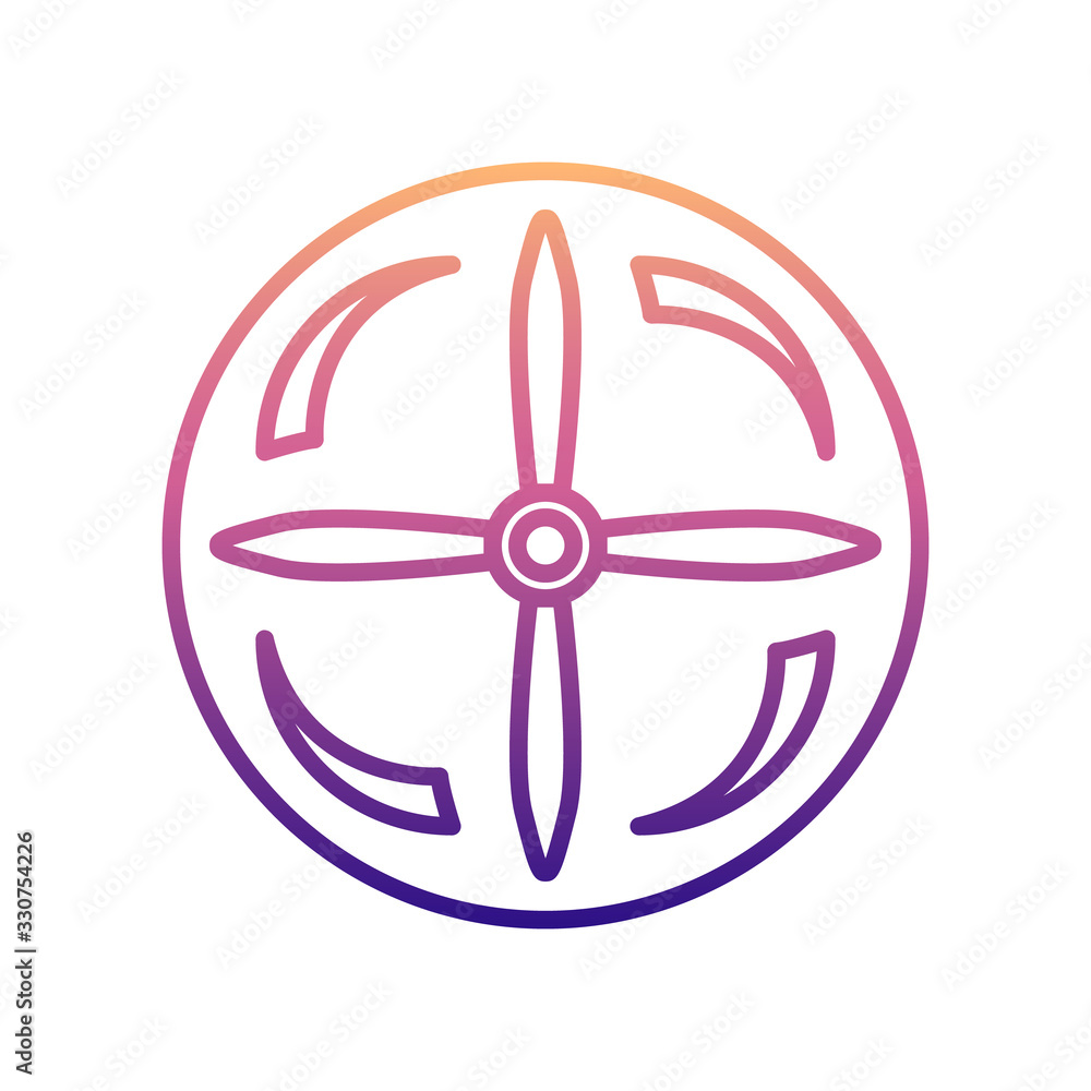 propeller nolan icon. Simple thin line, outline vector of Drones icons for ui and ux, website or mobile application