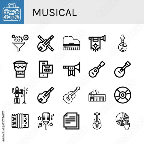 musical icon set