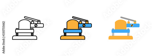 pneumatic sander icon set isolated on white background for web design
