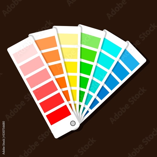 Color palette guide on dark background, Vector illustration © VectorCO
