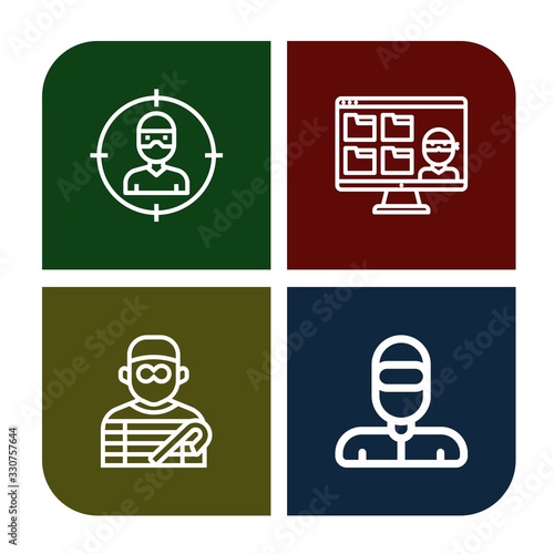 mugger icon set