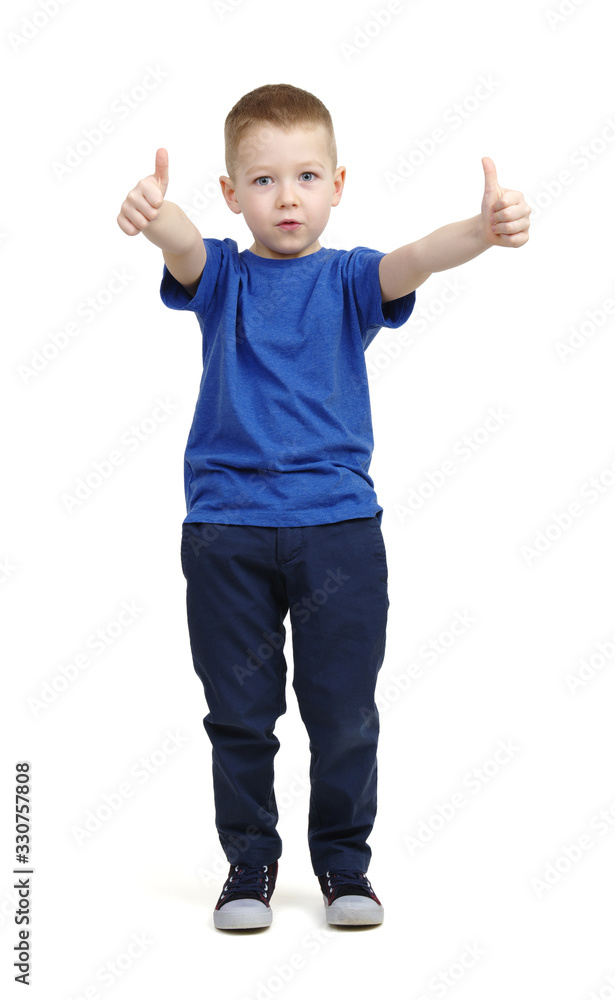 Boy kid in blue t-shirt happy smiling Boy kid in blue t-shirt happy smiling