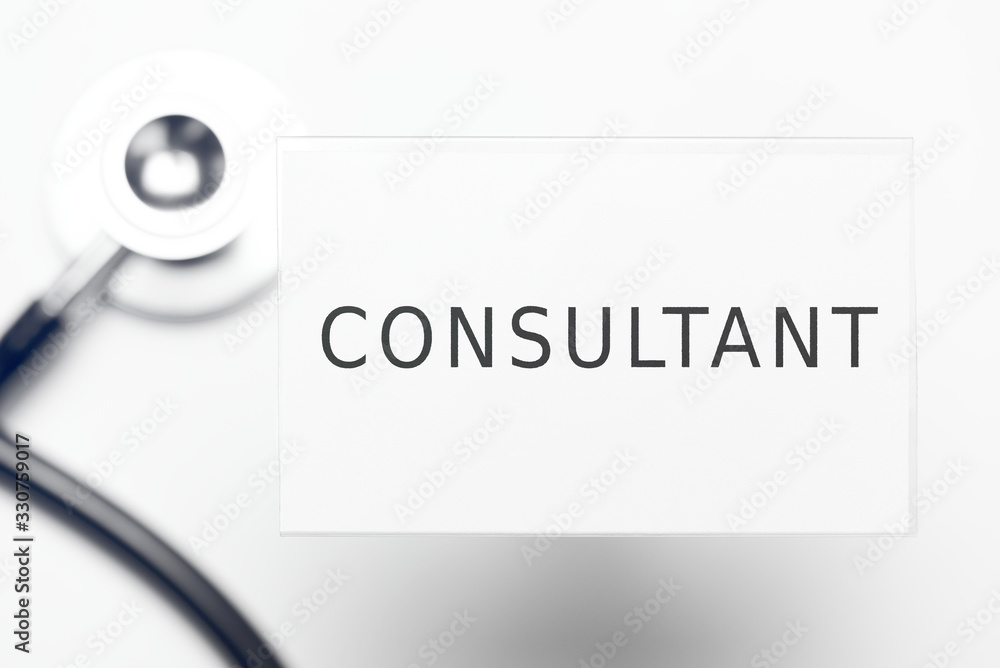 Consultant text on plastic ID badge Consultant text on plastic ID badge