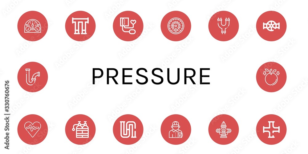 pressure icon set pressure icon set