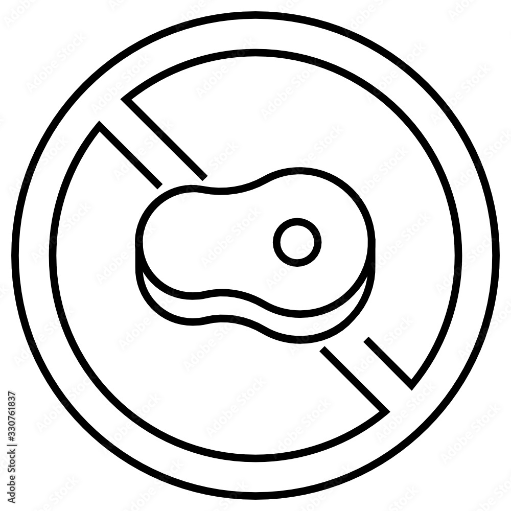 Coronavirus disease COVID-19 prevention concept, Stop eating meat on white background, forbidden consumption of Poisonous wild animals vector icon design Coronavirus disease COVID-19 prevention concept, Stop eating meat on white background, forbidden consumption of Poisonous wild animals vector icon design