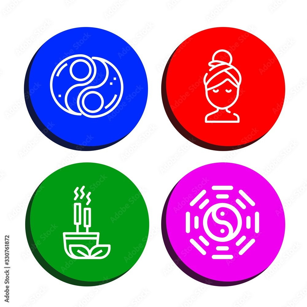 Set of zen icons Set of zen icons