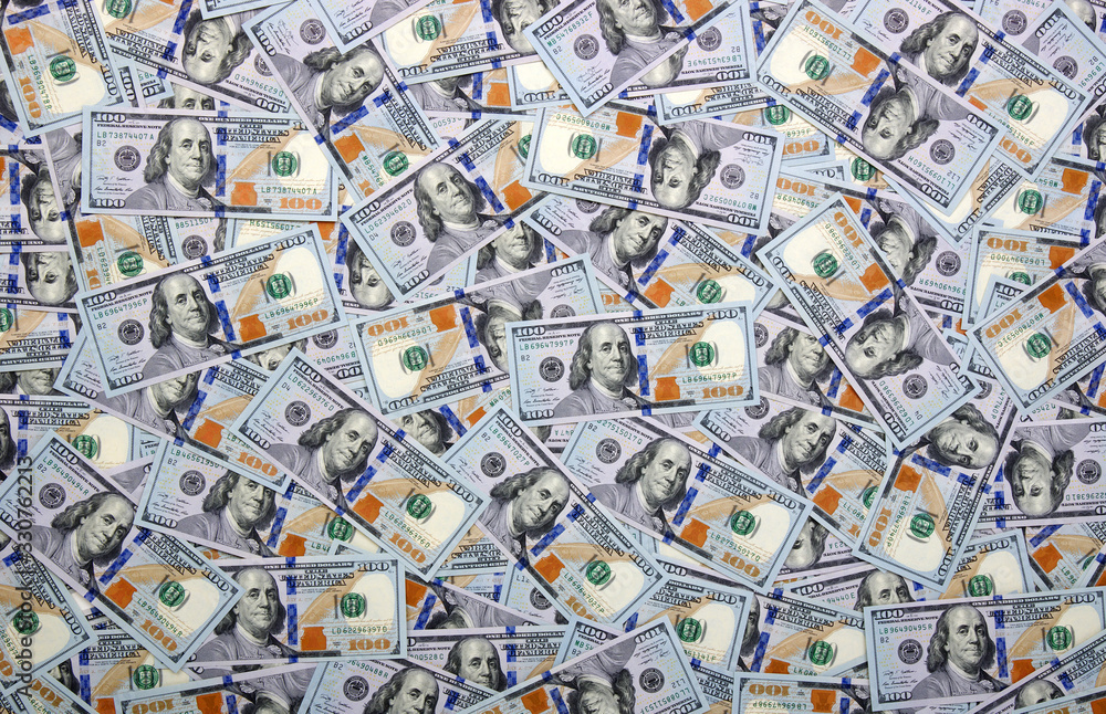 Money background of dollar banknotes Money background of dollar banknotes