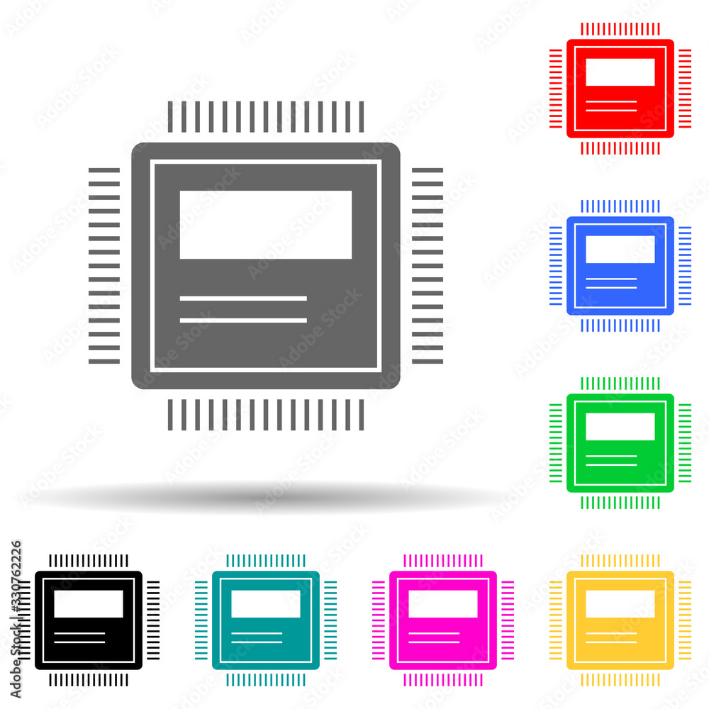 computer hardware multi color style icon. Simple glyph, flat vector of web development icons for ui and ux, website or mobile application computer hardware multi color style icon. Simple glyph, flat vector of web development icons for ui and ux, website or mobile application
