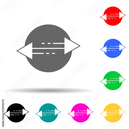 p2p connection multi color style icon. Simple glyph, flat vector of web development icons for ui and ux, website or mobile application