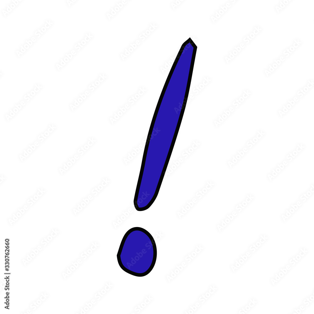 Exclamation mark. Grunge doodle sketch exclamation marks vector. exclamation marks illustration on white background