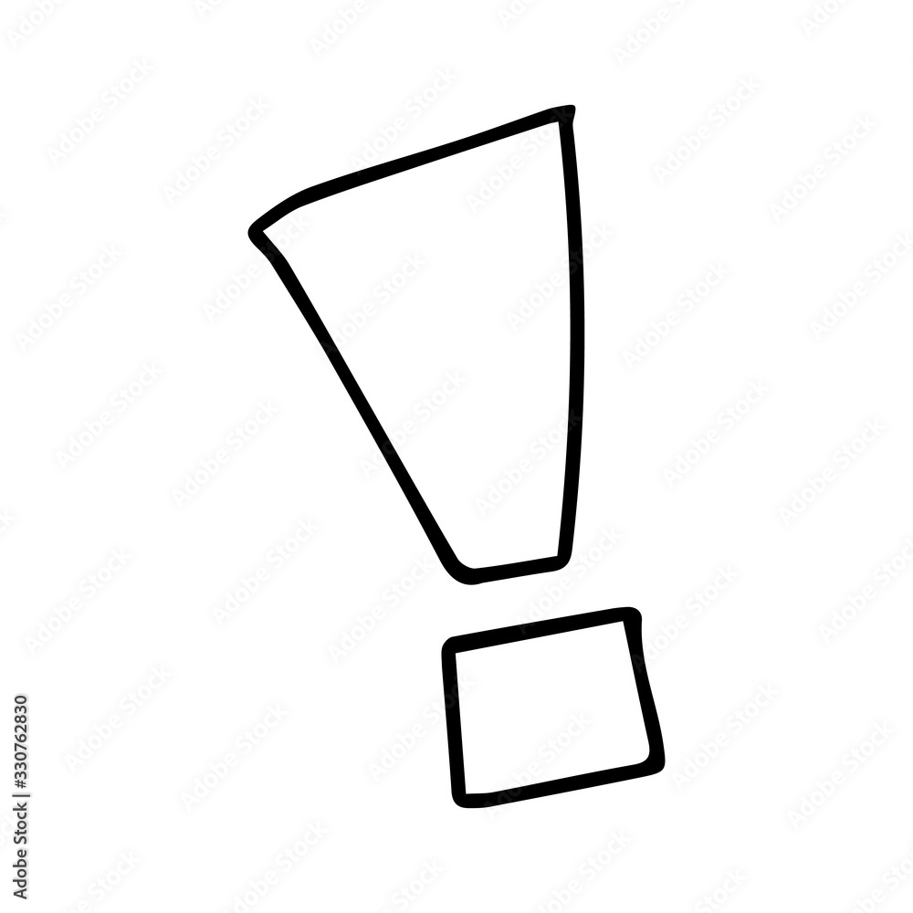 Exclamation mark. Grunge doodle sketch exclamation marks vector. exclamation marks illustration on white background Exclamation mark. Grunge doodle sketch exclamation marks vector. exclamation marks illustration on white background