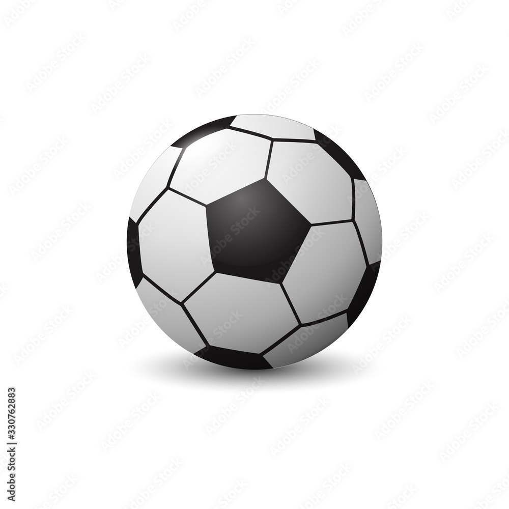 Soccer ball. Isolated on white background. Vector illustration.