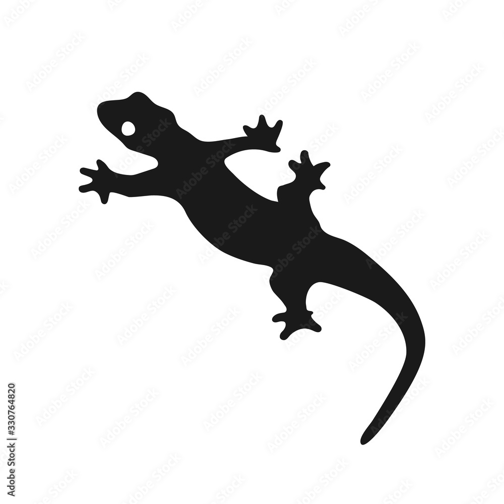 Obraz premium Lizard icon. Flat vector illustration on white background.