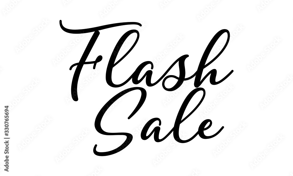 Flash sale postcard. Ink illustration. Modern brush calligraphy. Isolated on white background. Flash sale postcard. Ink illustration. Modern brush calligraphy. Isolated on white background.