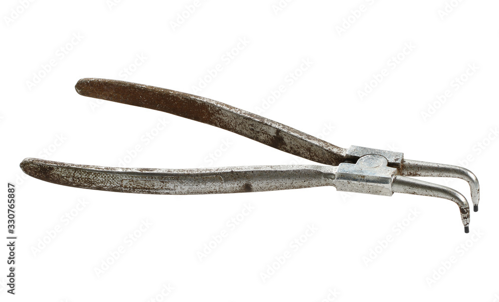 Lock ring pliers (with clipping path) isolated on white background