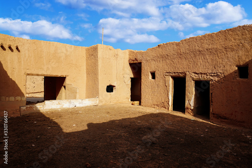 Traditional Old Arabian House abandoned or mud-brick house, the town of 