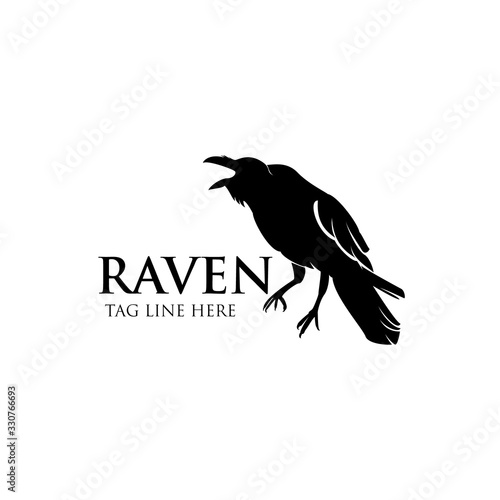 raven logo icon vector design template