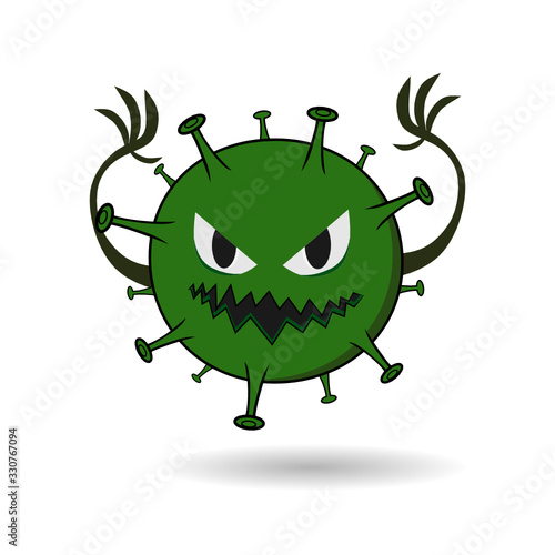 Novel Coronavirus 2019-nCoV icon. Illustration of virus or corona virus. influenza pandemic 2019-nCoV.