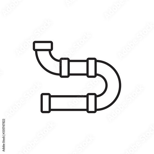 Pipeline icon template black color editable. Pipeline icon symbol Flat vector illustration for graphic and web design.
