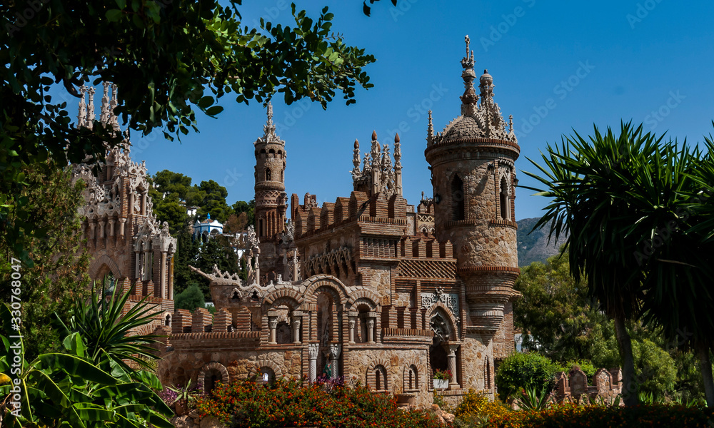 Colomares castle, Benalmádena, Málaga, Spain. Monument to the Catholic kings