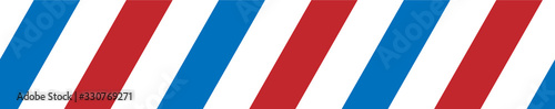 Simple blue white red diagonal stripes pattern - seamless from left to right