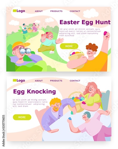 Easter egg hunt, Egg knocking , Easter, People celebrate Easter.