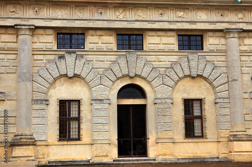Mantova (MN), Italy - June 10, 2017: "Palazzo del Te" facade, Mantova, Lombardy, Italy