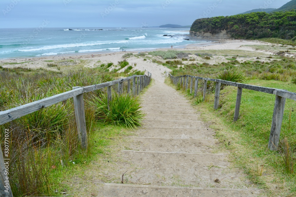 Steps to the shoreline