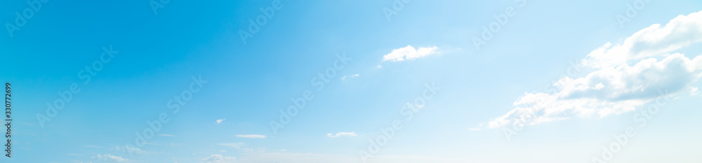 Clear sky with small clouds in the springtime Clear sky with small clouds in the springtime