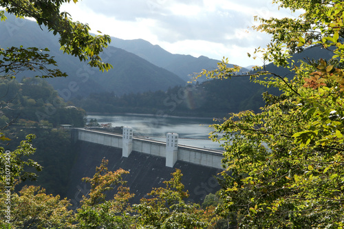 Ogouchi Dam, Lake Okutama, Ishikawa prefecture, Tokyo, Japan photo