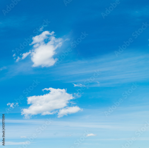 soft clouds and blue sky in Italy