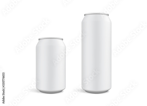 Wallpaper Mural big and small white cans isolated on white background mock up  Torontodigital.ca