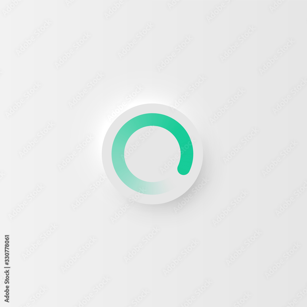 Very high detailed white user interface round loading button for websites and mobile apps, vector illustration Very high detailed white user interface round loading button for websites and mobile apps, vector illustration