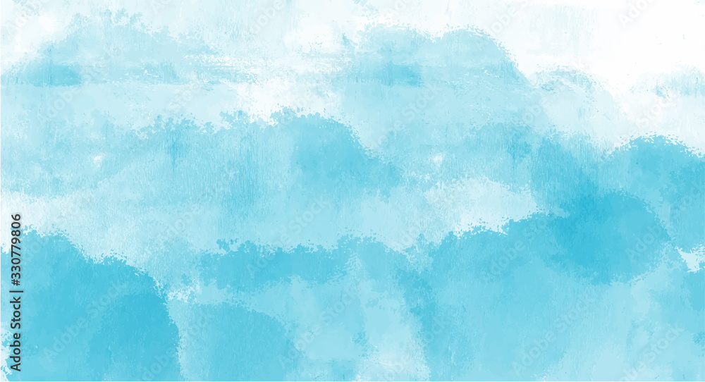 Blue watercolor background for your design, watercolor background concept, vector.