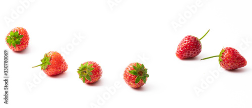  Strawberry Concept on a White Background