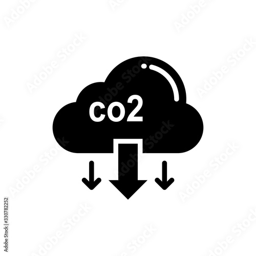 Carboon Dioxide Glyph Vector Icon Style Illustration