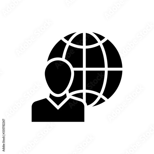 Human Impact Glyph Vector Icon Style Illustration