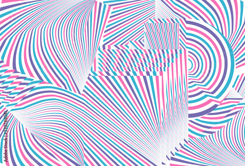 Abstract halftone lines colorful light background  geometric dynamic pattern  vector modern design texture.