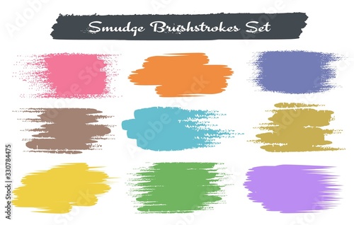 Grunge color brush traces