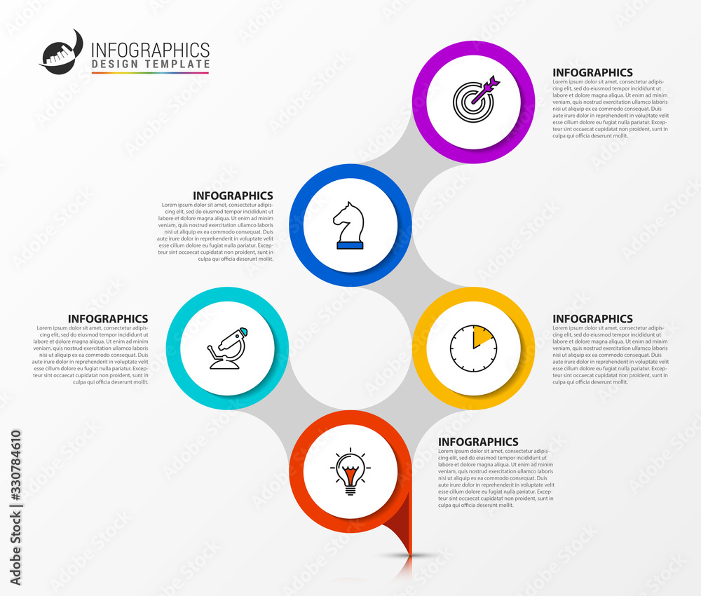 Infographic design template. Creative concept with 5 steps Infographic design template. Creative concept with 5 steps