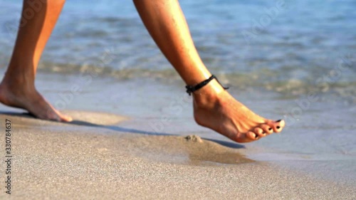 closeup of feet walking 