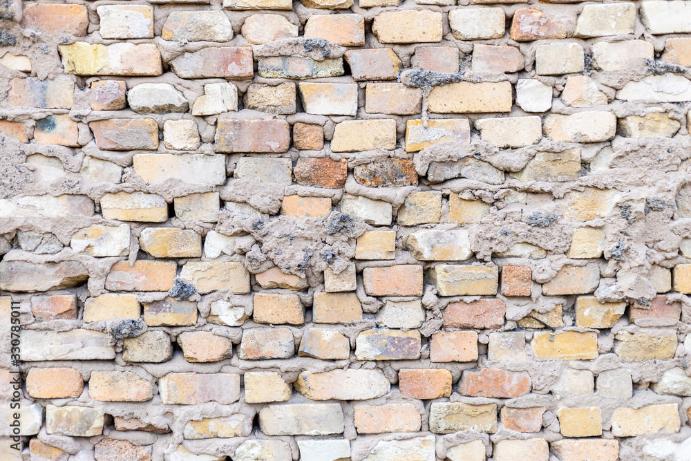 Fototapeta premium Old Bricks Wall Background With Copy Space