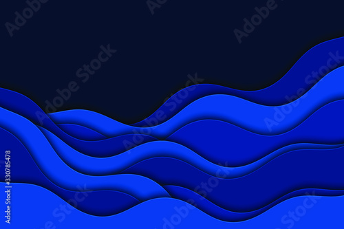 Fototapeta Naklejka Na Ścianę i Meble -  Abstract vector illustration with waves. Curve lines.