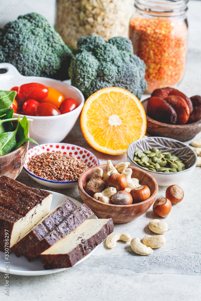Vegan sources of iron, background. Vegan sources of iron, background.