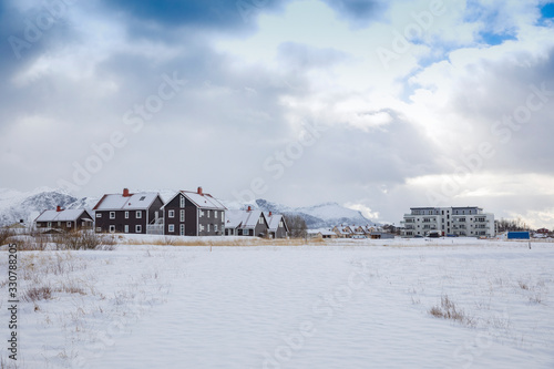 Winter in residential areas at Mosheim in Brønnøy municipality, Northern Norway © Gunnar E Nilsen