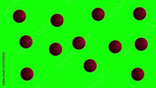 Greenscreen of the Coronavirus 2019-nCov novel coronavirus concept