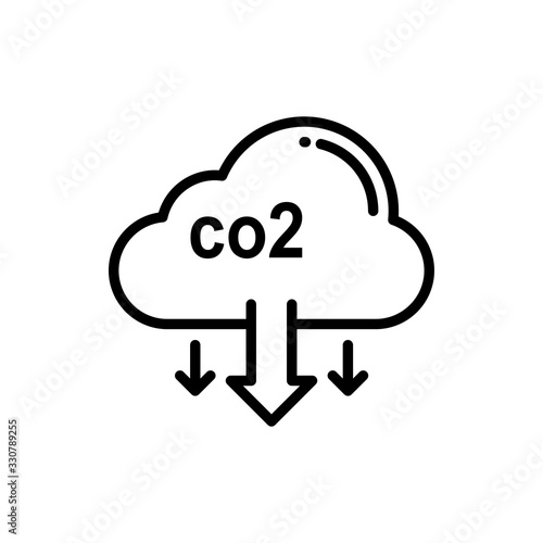 Carboon Dioxide Line Vector Icon Style Illustration.