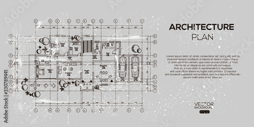 Detailed architectural plan , Architectural background , architectural plan vector