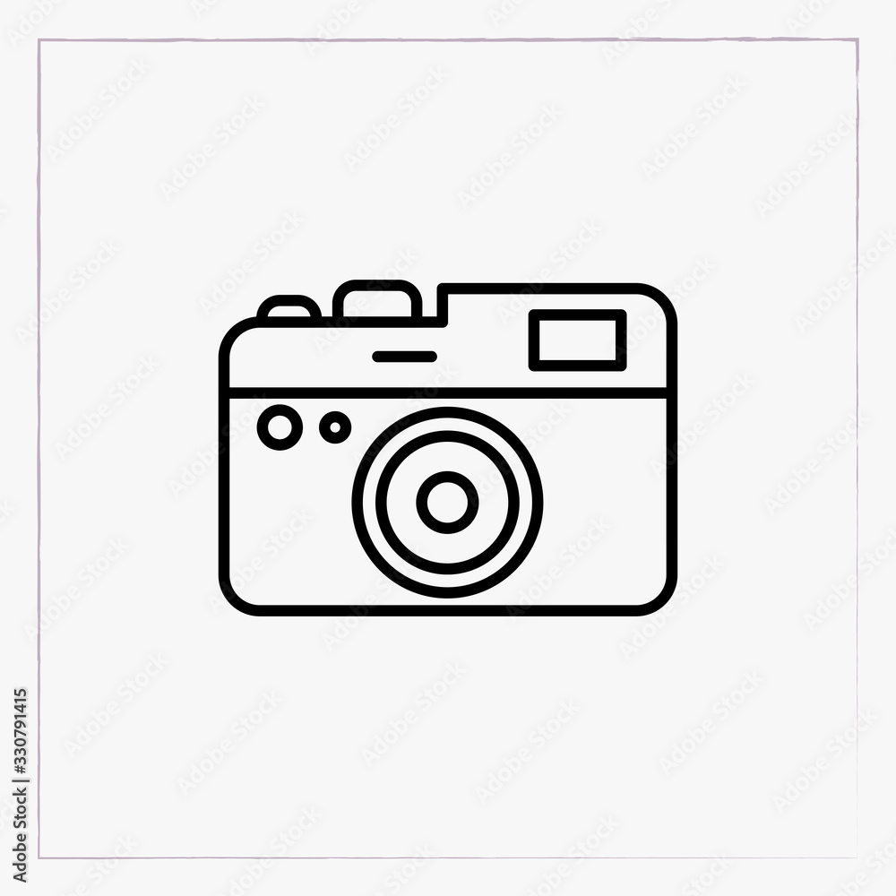 photo camera linear icon outline black symbol photo camera linear icon outline black symbol