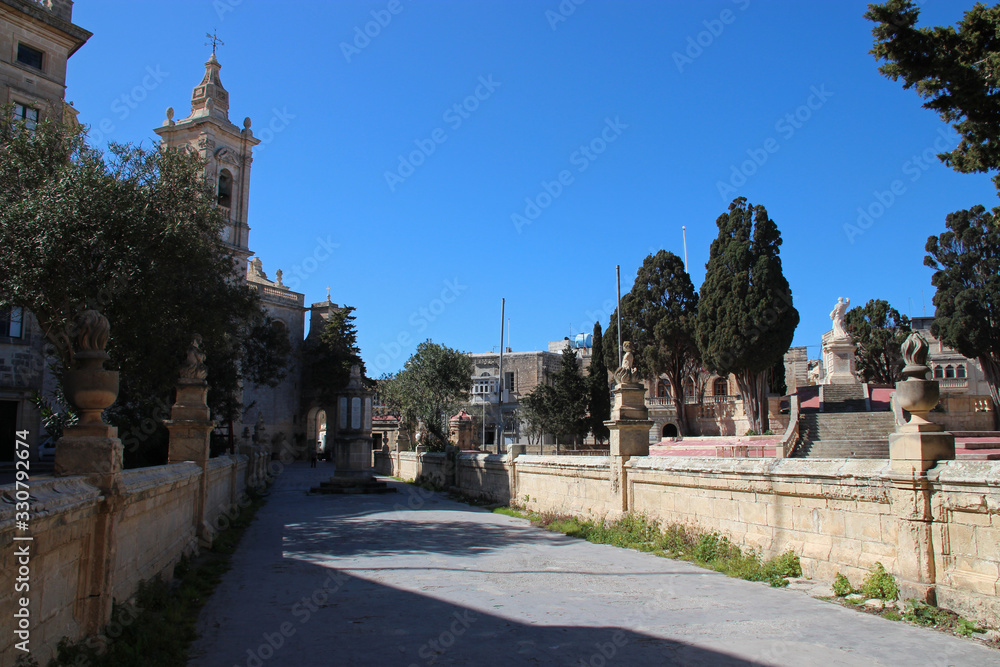 st paul church and alley in rabat (malta)